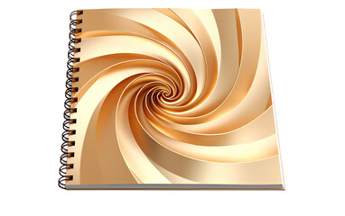 Spiral notebook on a White or Clear Surface PNG Transparent Background