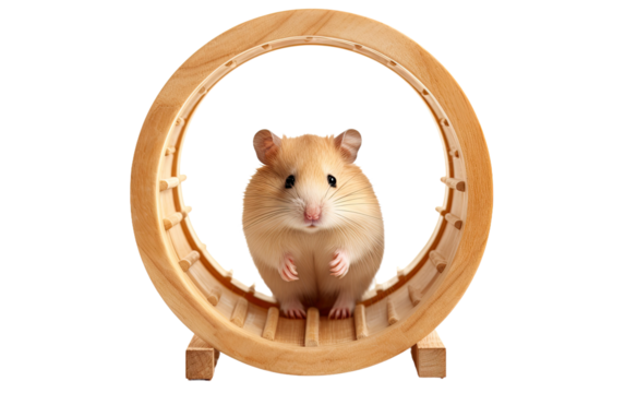 Hamster wheel on a White or Clear Surface PNG Transparent Background