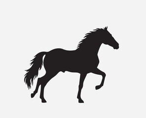 Obraz na płótnie Canvas Horse silhouette isolated on white