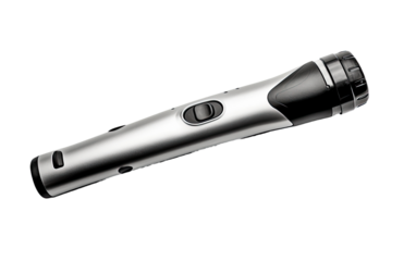 Ophthalmoscope black and silver color on a White or Clear Surface PNG Transparent Background