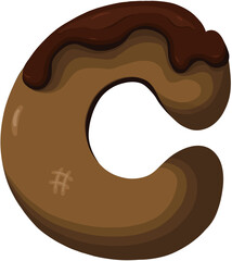 Letter chocolate alphabet C