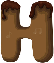 Letter chocolate alphabet H