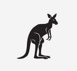 Fototapeta premium Silhouette of kangaroo illustration