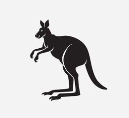 Silhouette of kangaroo illustration