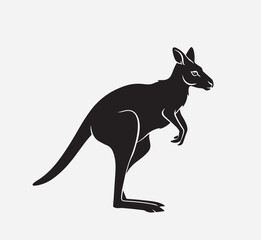 Fototapeta premium Silhouette of kangaroo illustration