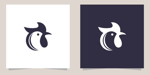 rooster logo design vector