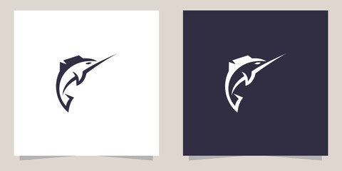 sailfish logo design vector