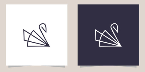 swan logo design vector