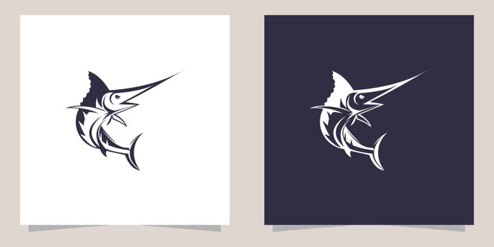 sailfish logo design vector