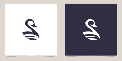 swan logo design vector