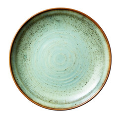Ceramic plate on transparent background