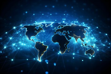 Global network, Technology line and digital world