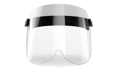 safety face shield on a White or Clear Surface PNG Transparent Background