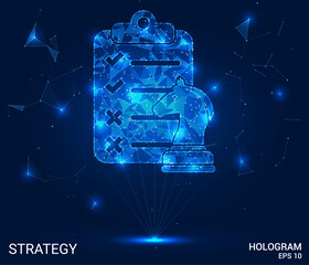 Holographic Strategy Unveiled: Explore visionary tactics with this vector, showcasing holographic strategy. A dynamic fusion of planning and innovation.