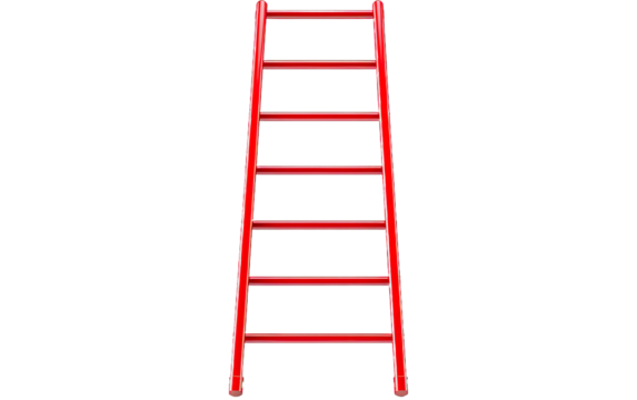 safety ladder on a White or Clear Surface PNG Transparent Background