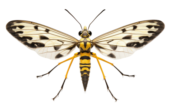 scorpion fly on a White or Clear Surface PNG Transparent Background