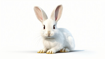 Beautiful cute white rabbit