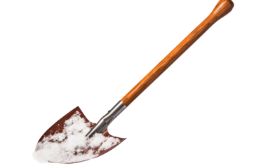 Snow Shovel on a White or Clear Surface PNG Transparent Background