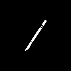 Scalpel Icon Object. Scalpel knife Icon  isolated on black background