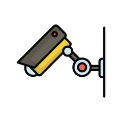 security camera icon with white background vector stock illustration