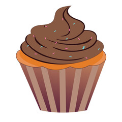Cupcake vector illustration. Cute Cupcake
