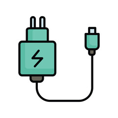 charger icon with white background vector stock illustration