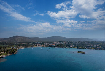 Ildır Beach drone view of Izmir-Çeşme district in Turkey.​