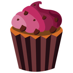 Cupcake vector illustration. Cute Cupcake
