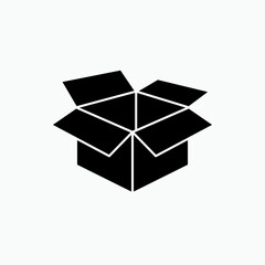 3D Box Icon. Package, Unboxing.  Applied as a Trendy Symbol for Design Elements, Presentations, and Web Apps