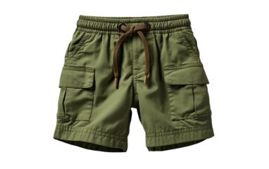 toddler cargo shorts with drawstring on a White or Clear Surface PNG Transparent Background
