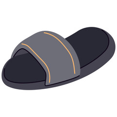 Slide sandals vector cartoon illustration isolated on a white background.