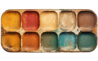 vintage oil painting palette on a White or Clear Surface PNG Transparent Background