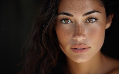 Multiracial Woman With Freckles on Her Face