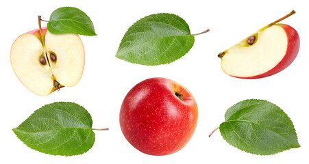 Fresh organic red apple isolated