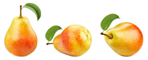 Fresh organic pears isolated