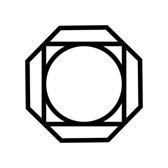 Geometric Pattern icon vector. Geometric figure illustration sign. Coasters Stencil symbol or logo.