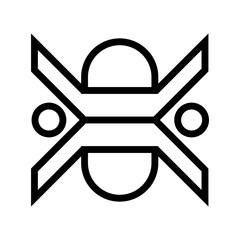 Geometric Pattern icon vector. Geometric figure illustration sign. Coasters Stencil symbol or logo.