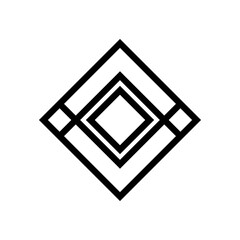 Geometric Pattern icon vector. Geometric figure illustration sign. Coasters Stencil symbol or logo.