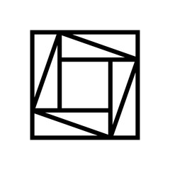 Geometric Pattern icon vector. Geometric figure illustration sign. Coasters Stencil symbol or logo.