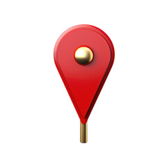 Red pin point. map address location pointer symbol on trasparent background