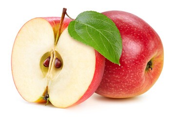 Fresh organic red apple isolated