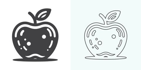 Apple icon set. Apple vector icon. apple symbols for your web design. Icon logo, app, UI. Apple Icon Vector illustration