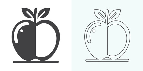 Apple icon set. Apple vector icon. apple symbols for your web design. Icon logo, app, UI. Apple Icon Vector illustration