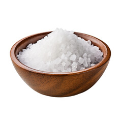 Obraz na płótnie Canvas bowl of salt with on isolated transparent background