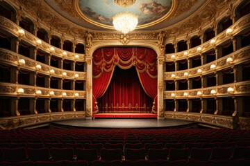 Distinctive Beauty of Italian Opera Isolated On Transparent Background - obrazy, fototapety, plakaty