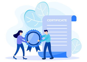 Illustration vector graphic cartoon character of certificate