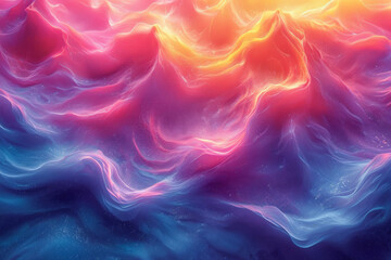 Abstract futuristic background with colorful, pastel shapes. Visualization of motion waves. Wallpaper or backdrop for modern projects