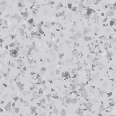 Abstract Venetian Terrazzo Texture. Gray Mosaic Floor Background. Terrazzo Glass Vector Texture. Marble Rock Granite Pattern. Vector Seamless Terazzo Design. Glass Abstract Irregular Print. Stone Art