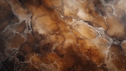 Elegant brown marble background with captivating abstract pattern beauty of natural stone textured surface blending shades of orange and yellow creates modern and artistic wallpaper design