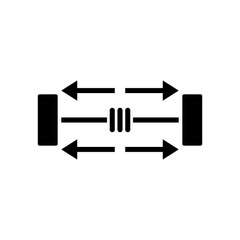 Tension Icon. Rigidity, Traction Symbol - Vector. 